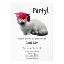Squirrel Graduation Party Invitation