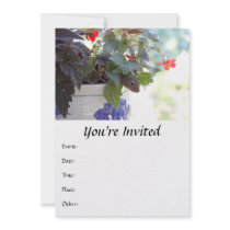 Squirrel in Flower Pot Invite