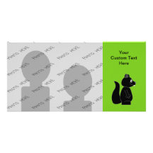 Squirrel on Green Background Photo Card