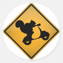 Squirrel on Scooter Sticker