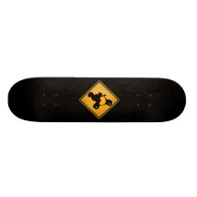 Squirrel on Scooter Warning Sign Skate Board Deck