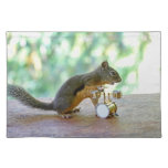Squirrel Playing Drums Placemats