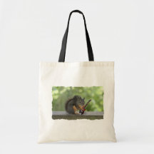 Squirrel Playing Electric Guitar Canvas Bag