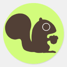 Squirrel Round Sticker