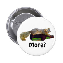 Squirrel with Empty Beer Bottle Button