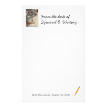 Squirrel Writer Unlined Stationery