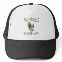 Squirrels Make Me Happy Mesh Hats