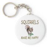 Squirrels Make Me Happy Keychains