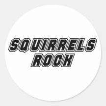 Squirrels Rock Round Stickers