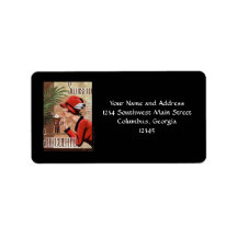 Squisito Cioccolato Italian Chocolate Woman in Red Address Labels