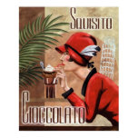 Squisito Cioccolato Italian Chocolate Woman in Red posters