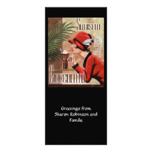 Squisito Cioccolato Italian Chocolate Woman in Red Customized Rack Card