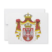 Srbija Grb -  Veliki / Serbian Coat of Arms - Big Custom Invitation