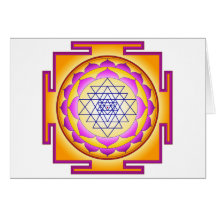 Sri Chakra Goddess Shri Lalitha Tripura Sundari Greeting Cards