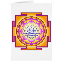 Sri Chakra Goddess Shri Lalitha Tripura Sundari Greeting Card