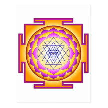 Sri Chakra Goddess Shri Lalitha Tripura Sundari Postcard