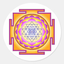 Sri Chakra Goddess Shri Lalitha Tripura Sundari Round Sticker