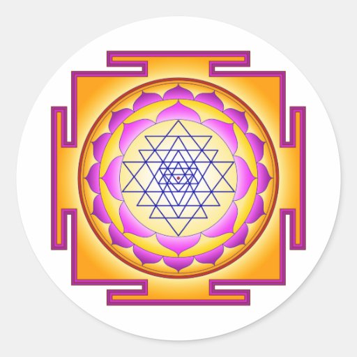 Sri Chakra Goddess Shri Lalitha Tripura Sundari Round Sticker