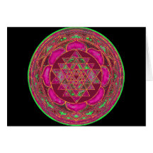 Sri Lakshmi Yantra Mandala Card
