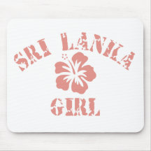 Sri Lanka Pink Girl Mouse Mats