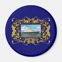 SS Constitution Vintage Ocean Liner Fridge Magnets