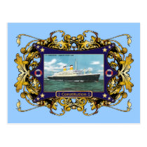 SS Constitution Vintage Ocean Liner postcards