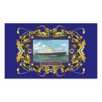 SS Constitution Vintage Ocean Liner Rectangle Stickers