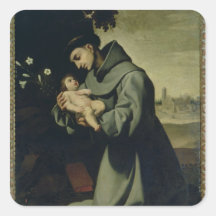 St. Anthony of Padua Square Stickers