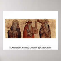 St Anthony, St Jerome, St Andrew par Carlo Crivell Poster