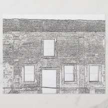 St Augustine Fort Windows Line Drawing Personalized Flyer