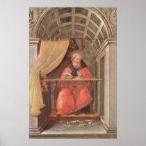 St. Augustine in his Cell Posters