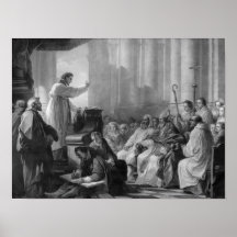 St. Augustine preaching Print