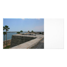 St Augustine View from fort towards bridge Customized Photo Card