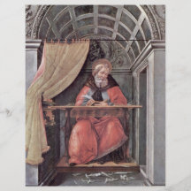St. Augustine'S In Retreat By Botticelli Sandro Personalized Flyer