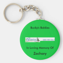 st_baldricks_logo, Bucky's Baldies, In Loving M... Keychains