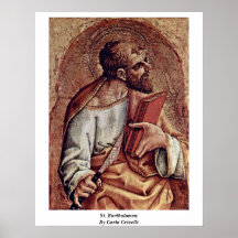 St Bartholomew par Carlo Crivelli Poster