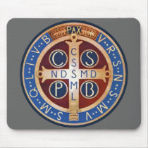 St. Benedict Exorcism Medal Mouse Pad