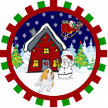 st bernard cute country cottage ornament acrylic cut outs