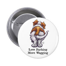 St Bernard font le bouton moins d'écorcement Badge Avec Épingle