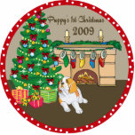 St Bernard Puppy's First Christmas Ornament 2009 Photo Sculpture