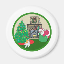 st bernard santas refrigerator magnets