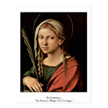 St.Catherine By Antonio Allegri Da Correggio Post Card