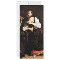 St. Catherine Of Alexandria By Michelangelo Merisi Custom Rack Card