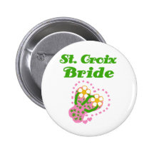 St. Croix Bride Pinback Button