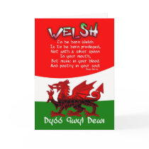 St. David's Day Card with poetry by Bryan Harris