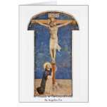 St. Dominic At The Cross Of Christ By Angelico Fra Card