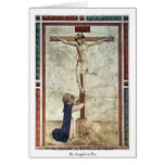 St. Dominic At The Cross Of Christ By Angelico Fra Cards