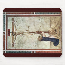 St. Dominic At The Cross Of Christ By Angelico Fra Mousepads