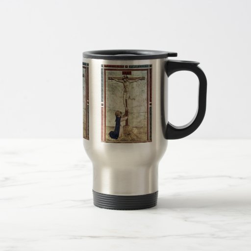 St. Dominic At The Cross Of Christ By Angelico Fra Mugs
