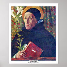 St Dominic par Bellini Giovanni Poster